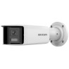 Hikvision 4MPix IP ColorVu AcuSense panoramatická kamera LED 40m, WDR 130dB, Audio, Alarm, Mikrofon, blikač