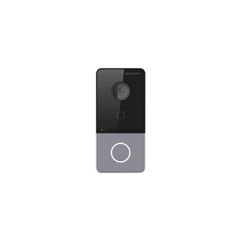 IP dverní interkom, 1-tlac., plast, ctecka karet, 2MPx kamer
