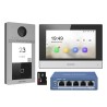 Hikvision Kit IP videotelefonu, bytový monitor + dveřní stanice + switch + microSD