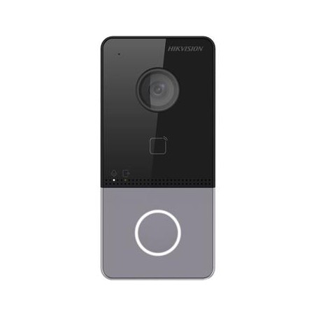HIkvision IP dveřní interkom, 1-tlac., plast, čtečka karet, 2MPx kamera, WiFi