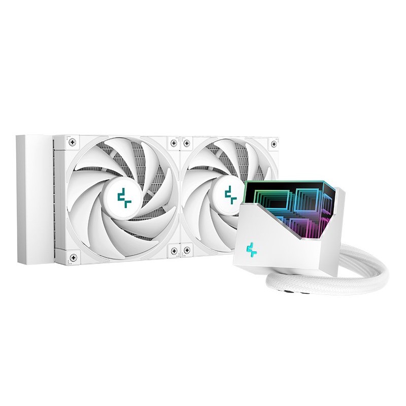 DEEPCOOL vodní chladič LT520 / 2x120 mm fan / ARGB / Intel i AMD bílý