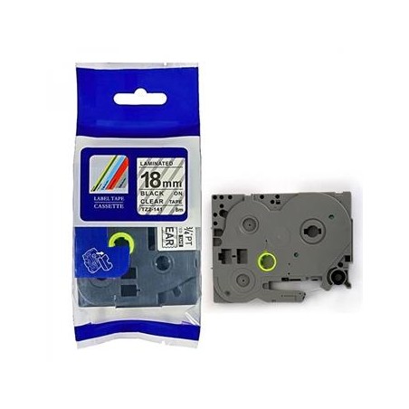 Brother - kompatibilní TZe-141, 18mm x 8m, černý tisk / průhledný podklad