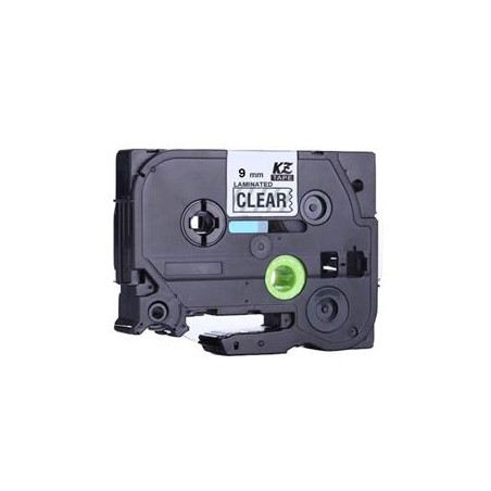 Brother - kompatibilní TZe-S121 9mm x 8m silně lepící, černý tisk / průhledný podklad