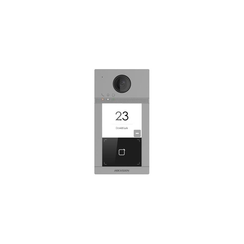 Hikvision IP dveřní interkom 1-tlač., čtečka karet, 2MPx kamera, WiFi