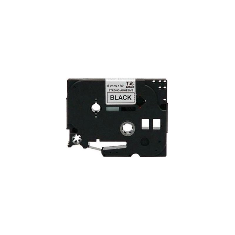 Brother - kompatibilní TZe-S211 6mm x 8m silně lepící, černý tisk / bílý podklad