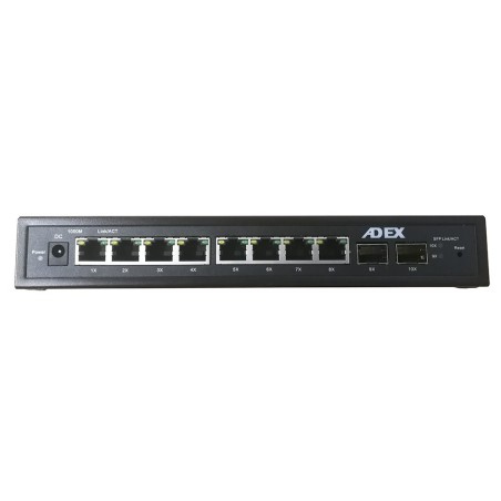ADEXROZBALENO AD1000-8GPD-2FM reversní poe managed switch, 8x Gbit port,2x SFP, metal