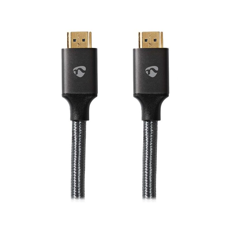 NEDIS PROFIGOLD Ultra High Speed HDMI 2.1 kabel/ 8K@60H/ zlacené konektory HDMI-HDMI/ bavlna/ antracit/ BOX/ 2m