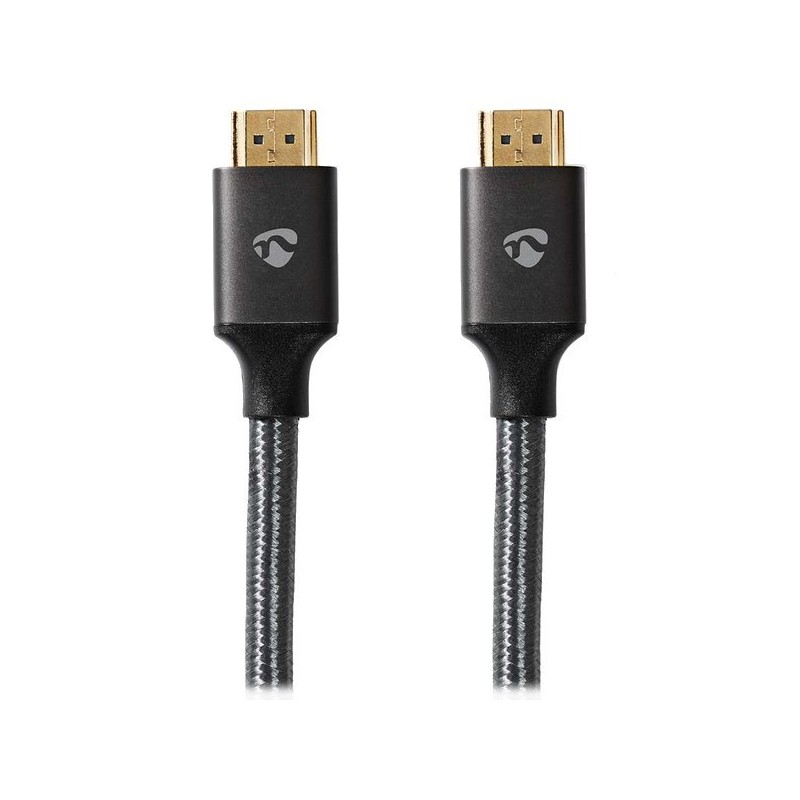 NEDIS PROFIGOLD Ultra High Speed HDMI 2.1 kabel/ 8K@60H/ zlacené konektory HDMI-HDMI/ bavlna/ antracit/ BOX/ 3m