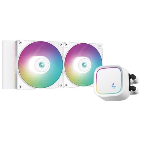 DEEPCOOL vodní chladič LE520 / 2x120 mm fan / ARGB / Intel i AMD (LG1700) / bílý