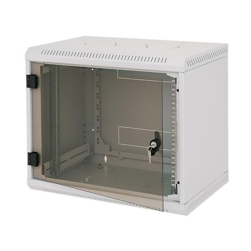 Triton 19' rozvaděč jednodílný 15U/500mm vylamovací otvor pro ventilátor RAL7035, šedý