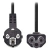 Nedis CEGL10100BK20 - Napájecí Kabel | Typ F Zástrčka | IEC-320-C5 | Úhlový | Přímý | 2 m | Černá