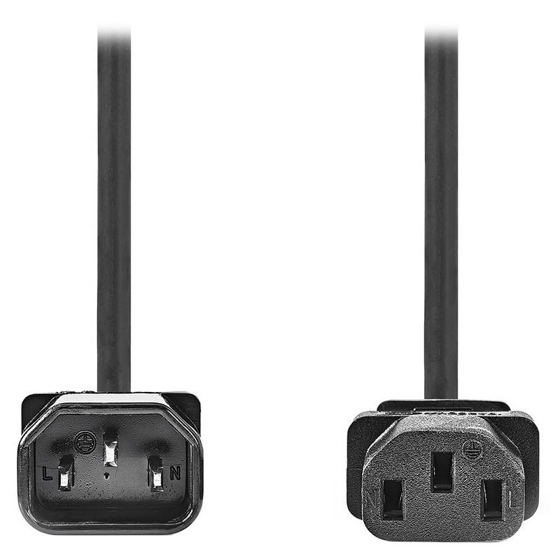NEDIS napájecí prodlužovací kabel/ konektor IEC-320-C14/ konektor IEC-320-C13/ černý/ bulk/ 5m