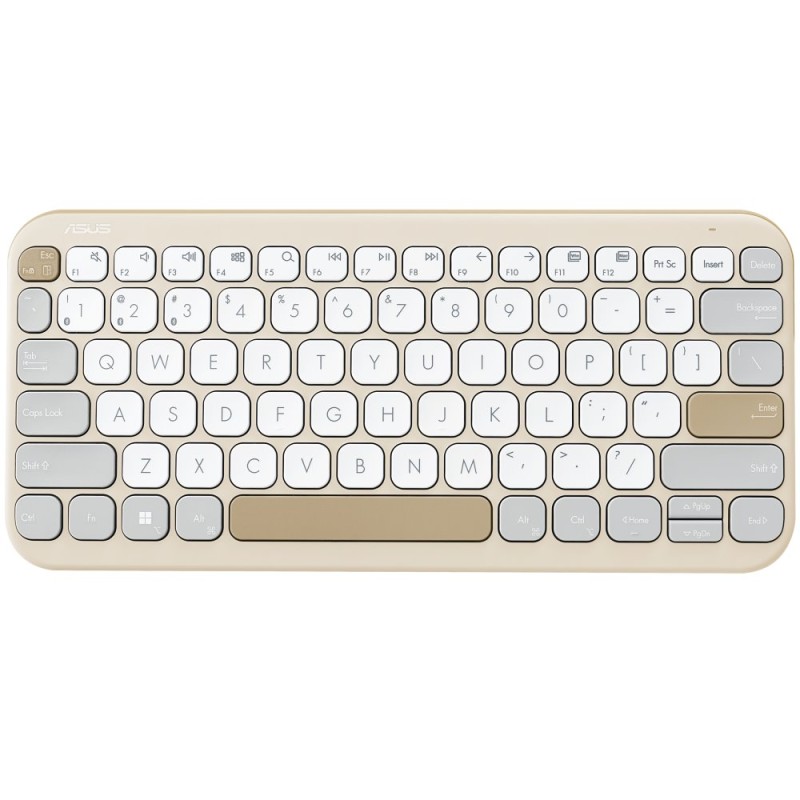 ASUS klávesnice KW100 Oat Milk - bezdrátová/bluetooth/CZ/SK/krémová