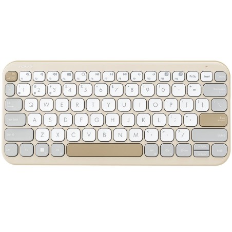 ASUS klávesnice KW100 Oat Milk - bezdrátová/bluetooth/CZ/SK/krémová