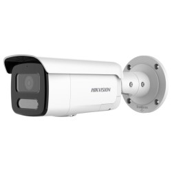 Hikvision 4MPix IP Bullet Hybrid ColorVu AcuSense kamera WDR 130dB, audio, alarm, IP67, blikač