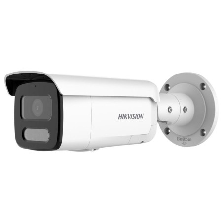 Hikvision 4MPix IP Bullet Hybrid ColorVu AcuSense kamera WDR 130dB, audio, alarm, IP67, blikač
