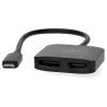 NEDIS kabelový adaptér USB-C/USB 3.2 Gen 1/ USB-C zástrčka - DisplayPort zásuvka - HDMI zásuvka/ černý/ BOX/ 20cm