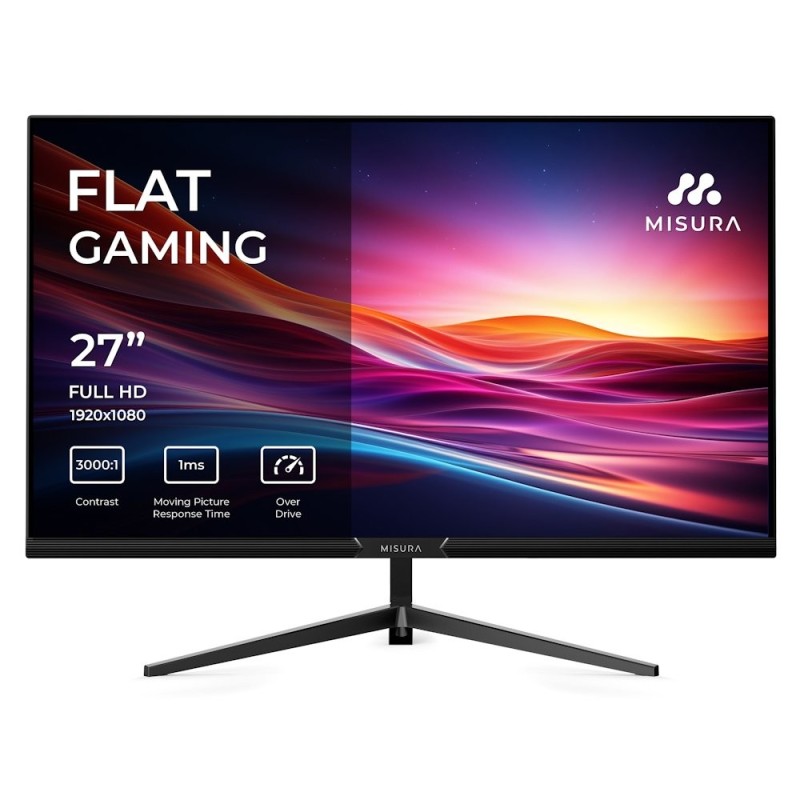 MISURA 27" LED P23CM27BFA01/ VA/ 1920x1080 (FHD)/ 3000:1/ 1ms/ 300 cd/m2/ HDMI/ DP/ REPRO/ VESA 100x100/ černý