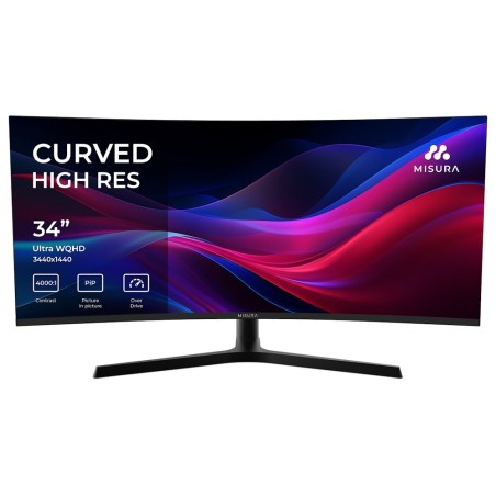MISURA 34" LED P23EG34RWA01/ prohnutý/ VA/ 3440x1440/ 4000:1/ 1ms/ 400 cd/m2/ HDMI/ DP/ REPRO/ VESA 100x100/ černý