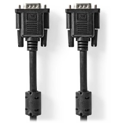 NEDIS kabel VGA (D-SUB)/ zástrčka VGA - zástrčka VGA/ černý/ bulk/ 10m