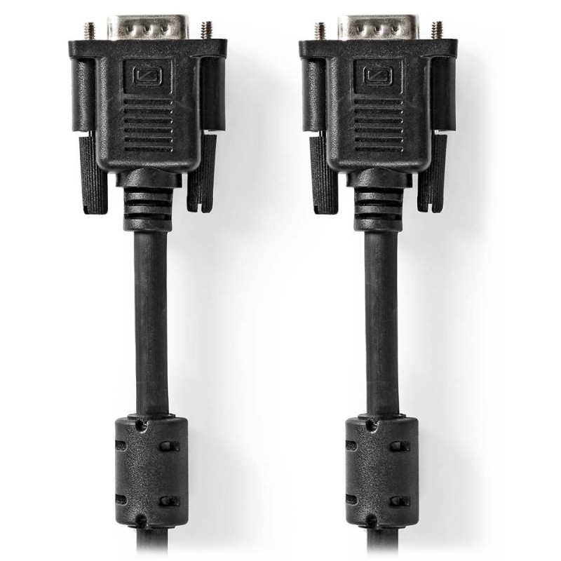 NEDIS kabel VGA (D-SUB)/ zástrčka VGA - zástrčka VGA/ černý/ bulk/ 10m