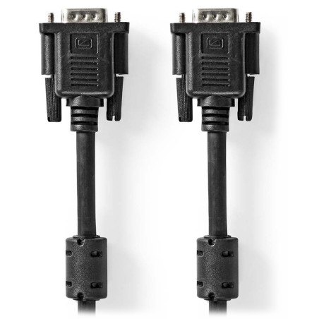 NEDIS kabel VGA (D-SUB)/ zástrčka VGA - zástrčka VGA/ černý/ bulk/ 10m