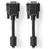 NEDIS kabel VGA (D-SUB)/ zástrčka VGA - zástrčka VGA/ černý/ bulk/ 10m