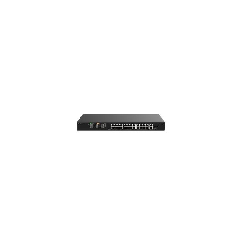Reyee RG-ES126FGS-P, 24-Port 10/100 Mbps with 2-Port Gigabit Unmanaged PoE Switch
