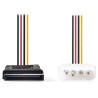 NEDIS redukční kabel interního napájení/ 15-pinová zásuvka SATA - zástrčka Molex/ více barev/ box/ 15cm