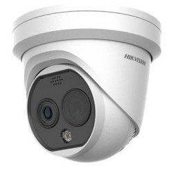 Hikvision IP Turret Termo optická kamera objektiv 2,1mm, IR 15m, Audio, Alarm, blikac, Fire detection