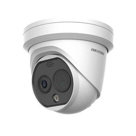 Hikvision IP Turret Termo optická kamera objektiv 2,1mm, IR 15m, Audio, Alarm, blikac, Fire detection