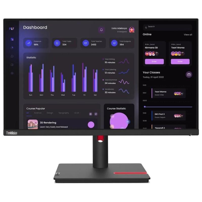 Lenovo ThinkVision/T24i-30/23,8"/IPS/FHD/60Hz/6ms/Black/3R