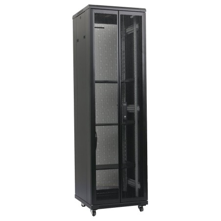 XtendLan TELCO 42U/800x1000 stojanový, černý, perforované dvoukřídlé(dvoudílné) dveře a záda