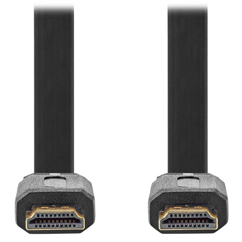 NEDIS High Speed HDMI 2.0 kabel s ethernetem/ 4K@30Hz/ zlacené konektory HDMI-HDMI/ plochý/ černý/ bulk/ 2m