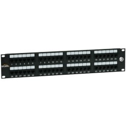 19" patch panel Solarix 48 x RJ45 CAT6 UTP 350 MHz černý 2U SX48-6-UTP-BK