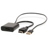 NEDIS adaptérový kabel HDMI - DisplayPort/ zástrčka HDMI - zásuvka DisplayPort/ USB napájení/ 20cm/ box/ černý