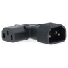 NEDIS napájecí adaptér z IEC-320-C13 na IEC-320-C14/ úhlový levý/ černý
