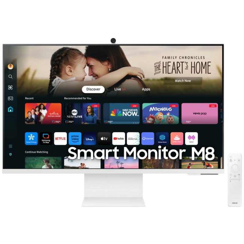 Samsung Smart Monitor/M80D/32"/VA/4K UHD/60Hz/4ms/White/2R