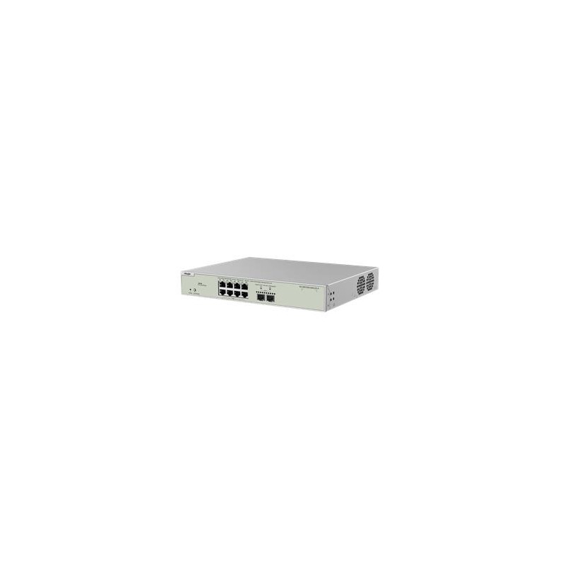 Reyee RG-NBS3300-8MG2XS-P, 8-Port Muti-Gigabit Layer 2 Managed Switch with 8 x PoE+ Ports, and 2 x SFP+ Uplink Ports