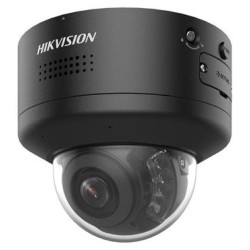 Hikvision 4MPix IP PTRZ Smart Hybrid ColorVu Dome kamera IR/LED 40m, Audio, Alarm, IK10, blikač, černá