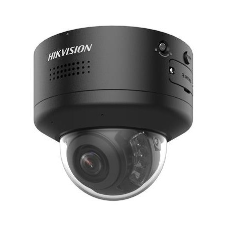 Hikvision 4MPix IP PTRZ Smart Hybrid ColorVu Dome kamera IR/LED 40m, Audio, Alarm, IK10, blikač, černá