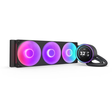 NZXT vodní chladič Kraken 360 ELITE RGB / 3x120mm RGB fan / 4-pin PWM / LCD disp. / 6 let