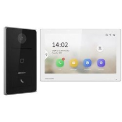 Hikvision KIT IP videotelefonu, dveřní stanice + bytový monitor, 2x zdroj, MicroSD karta DSKIS608P