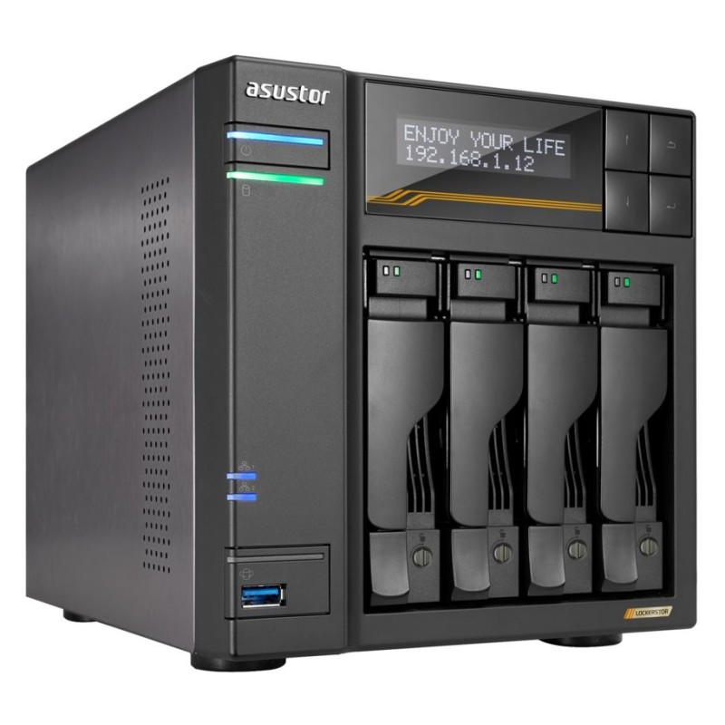 Asustor Lockerstor 4 Gen3 AS6804T 4x 2,5"/3,5" SATA III/ 16GB RAM/ Dual 10GbE/ 4x M.2 SSD