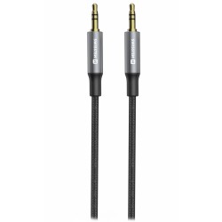 SWISSTEN AUDIO KABEL TEXTILE JACK (samec) / JACK (samec) 1,5 M ČERNÝ (nahrazuje 73501101)