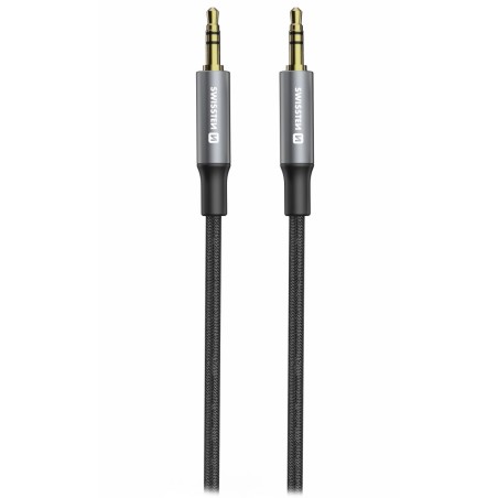 SWISSTEN AUDIO KABEL TEXTILE JACK (samec) / JACK (samec) 1,5 M ČERNÝ (nahrazuje 73501101)
