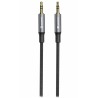 SWISSTEN AUDIO KABEL TEXTILE JACK (samec) / JACK (samec) 1,5 M ČERNÝ (nahrazuje 73501101)