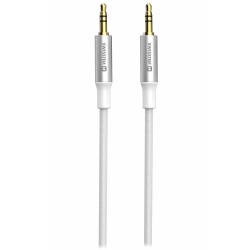 SWISSTEN AUDIO KABEL TEXTILE JACK (samec) / JACK (samec) 1,5 M BÍLÝ