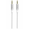 SWISSTEN AUDIO KABEL TEXTILE JACK (samec) / JACK (samec) 1,5 M BÍLÝ