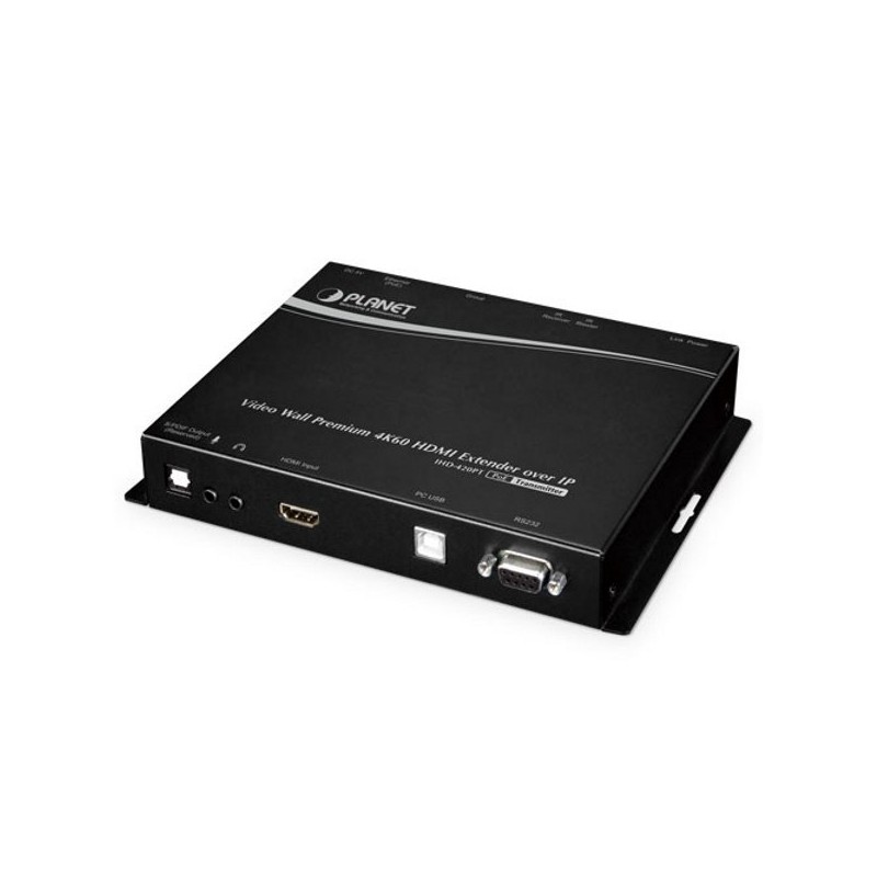 Planet IHD-420PT, HDMI a USB video transmitter/ video wall, 4K/60, vysílač, multicast, IR, RS-232, napájení PoE